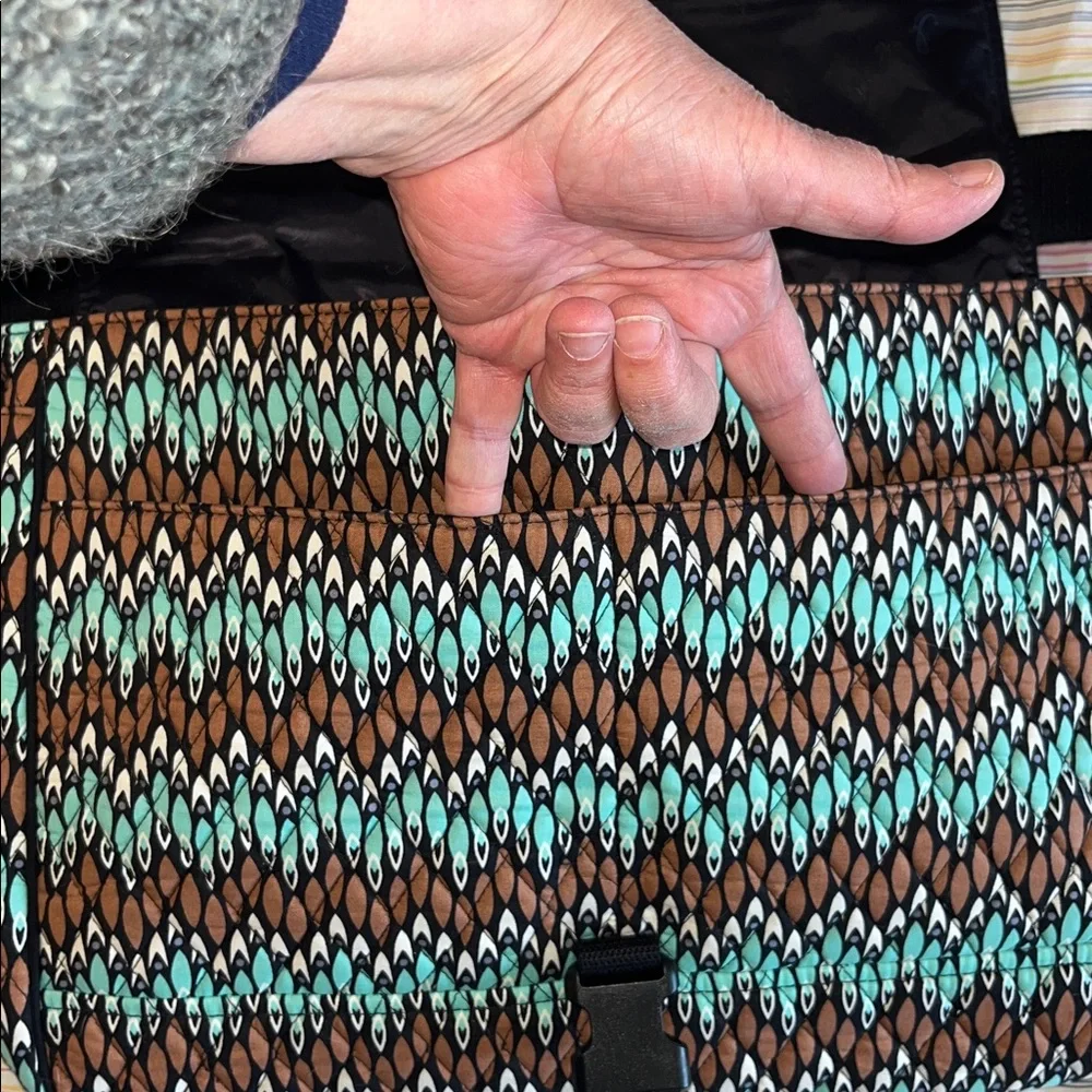 Vera Bradley‎ Teal and Brown Messenger Laptop Bag